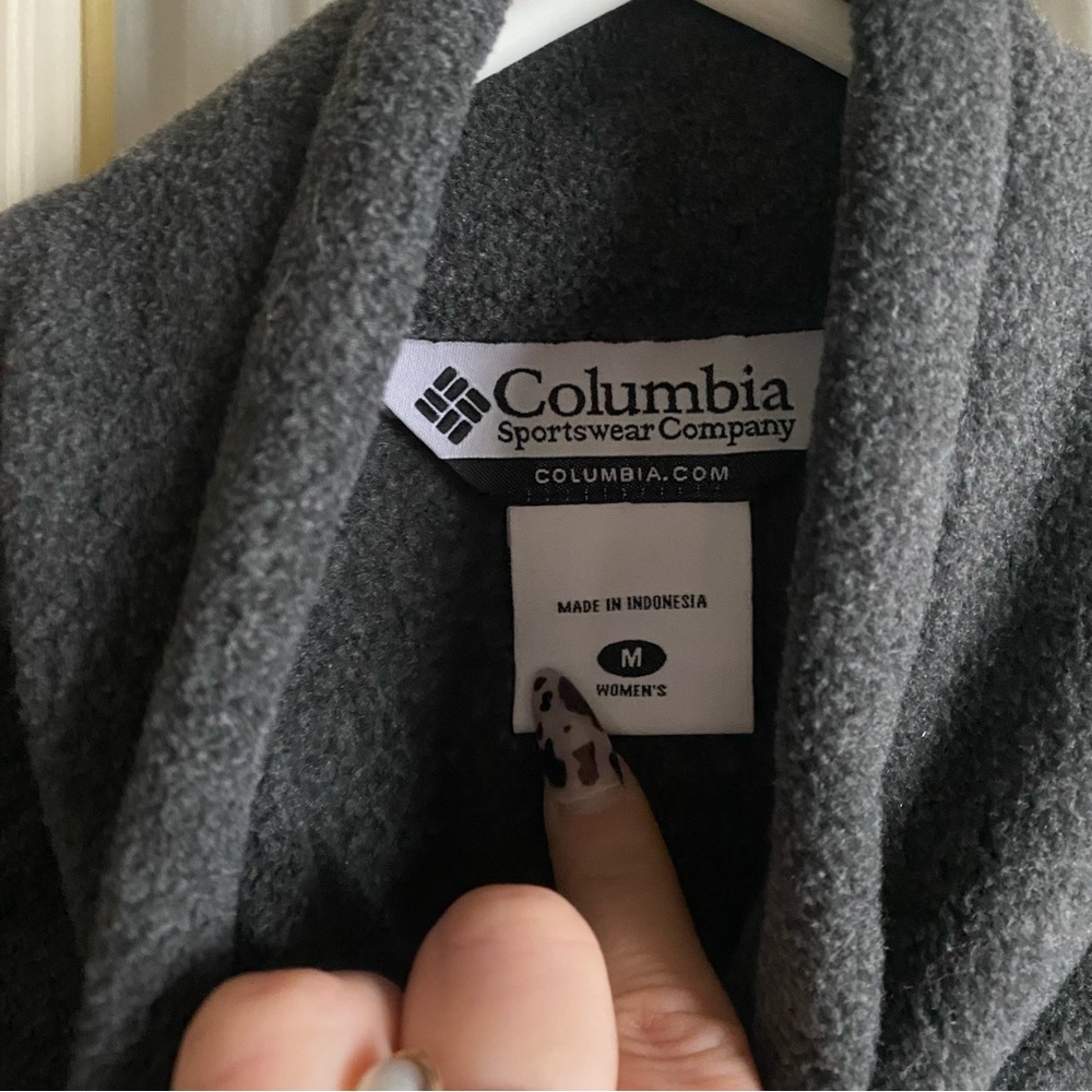 Columbia Charcoal Zip-Up Fleece Jacket - Picture 3 of 5